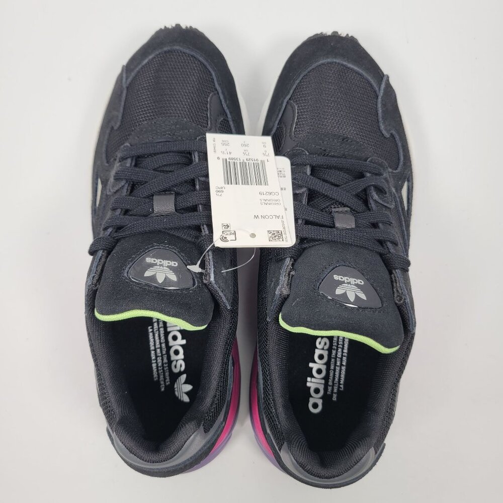 Adidas Falcon Women's Black Shock Pink Running Shoes CG6219 US Size 9 NWT - Picture 7 of 10